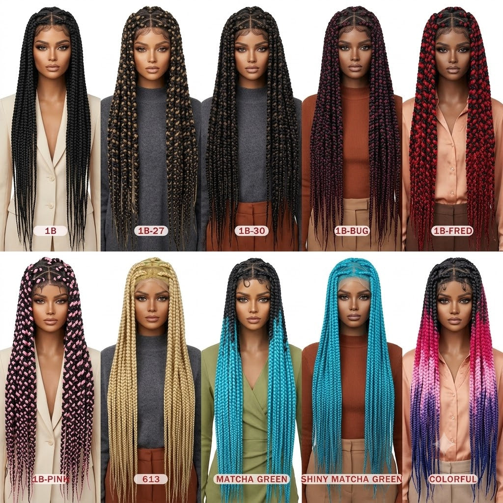 Georgeous braided wig 32 inches for everyday wear several colours