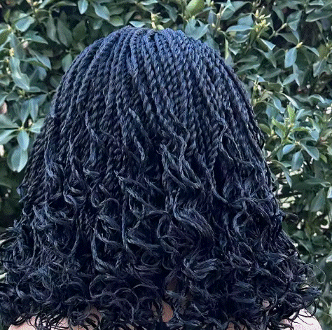 Short Twist Braided Headband Wigs 12Inch Synthetic Braided Wig for Black Women Crochet Twist Box Braids Hair Wigs Extension
